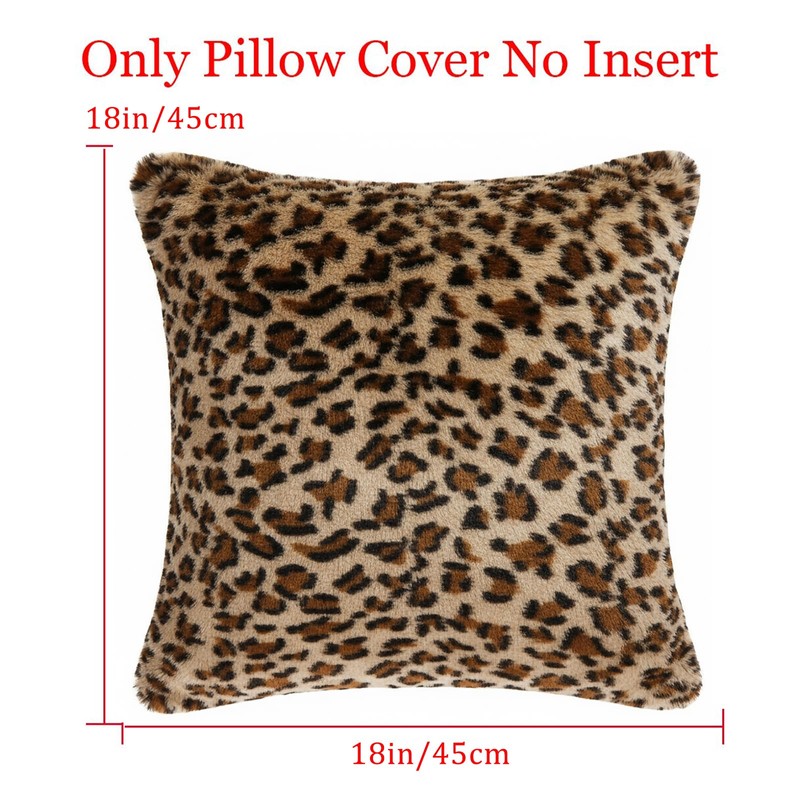 Hodeacc 6 Pack Leopard Printed Series Pillow Covers,Soft Plush Animal