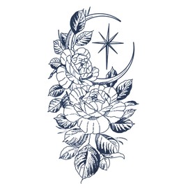 Jagua Tattoo Tattoo Stickers, 2 Weeks Disappearing Henna Tattoos Real Roses Rose (gz691)