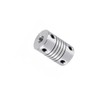 Aluminium Alloy Flexible Coupling, Silver 7mm to 7mm Shaft Coupling