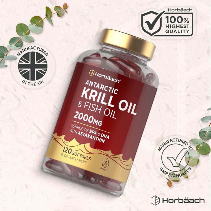 Antarctic Krill Oil Capsules 2000mg | 120 Softgels | High