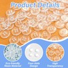 Dumhuts Pack of 50 Clear Round Resin Buttons 4 Hole