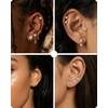 DJCIW 15pcs G23 Titanium Gold Ear Piercing Kit 4mm Ball,