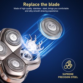 4pcs Shaver Replacement Blades for Skull Shaver Pitbull Carver PRO Series,Replacement Heads Compatible with Skull Shaver Pitbull Gold/Silver/Platinum/Diamond Pro Shaver and Palm Shaver