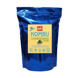 Alga Marina Kombu Deshidratada en Tiras (Bolsa con 200g Rinde 3Kg) para Preparar Sopa y Caldo ó Combinar con Pasta, Ensalada y Frijoles. El Tesoro que Viene del Mar!.