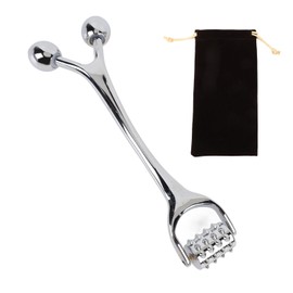 Face Roller Massager Zinc Alloy Deep Tissue Massage Multifunction Comfortable Face Acupuncture Roller Massage Tool