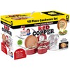 BulbHead Red Copper 10 PC Copper-Infused Ceramic Non-Stick Cookware Set