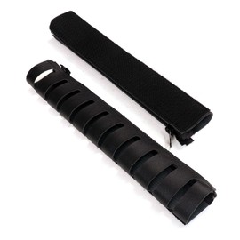 Under Desk Cable Organizer 2-Pack – PU Leather, Zipper Closure with 10 Cable Slots, Tool-Free Mount, Connectable Design for Home and Office Wire Management (Black)