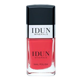 IDUN Minerals Nail Polish - Infused With Vitamins And Sweet Almond Oil - Prevents Cracking And Protects Nails - Even Lacquered Result - Korall - 0.37 Oz, Light Red, (I0108532)