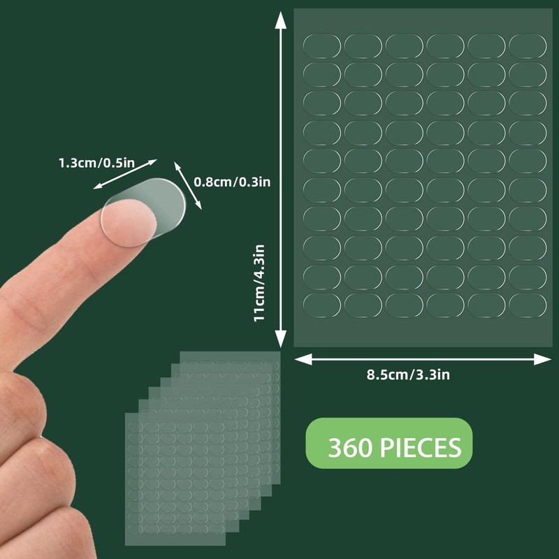 hitsuki Double Sided Adhesive Dots Clear Tape Dots Removable Sticky