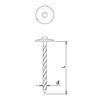 DAIDOHANT 10176072 Screw Umbrella Nails, Silver Gray [For Wood Basing]