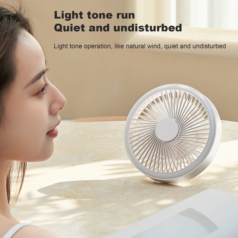 Portable Tripod Stand Fan USB Rechargeable Camping Hanging Fan with