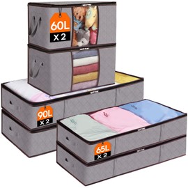 Lifewit Organizador de Ropa, Cajas Organizadoras para Clósets, Bolsas de Almacenamiento, Guardar Cobijas, Plegable Caja para Mudanza, Ventana...      