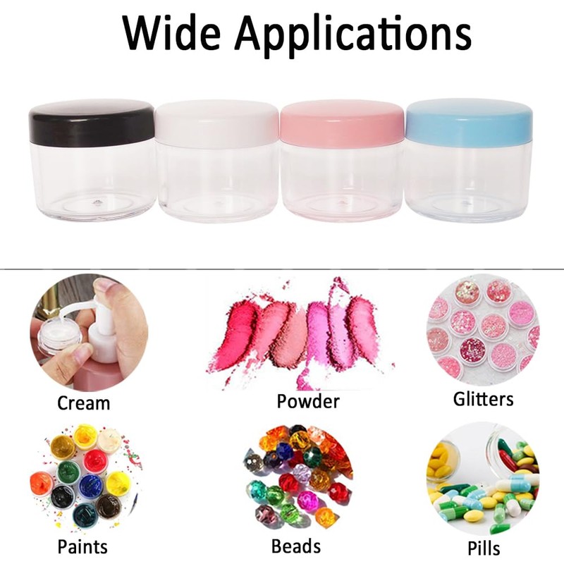 Wopanxye 12pcs 20 Gram 20ml Travel Sample Jars, Small Cosmetic