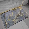 Tobil Bath Mat Non-Slip Absorbent Bath Mat Bathroom Rug Grey