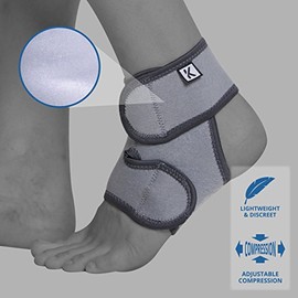 "KEDLEY Ankle Support Brace | Premium Medical Grade Neoprene Compression Support features Adjustable Velcro Straps | Ideal for Ankle Sprains, Strains and Arthritic Ankles | Aiding Rehabilitation "