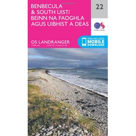 Benbecula & South Uist/Beinn Na Faoghla Agus Uibhist A Deas Map | Ronay/Ronaigh | Ordnance Survey | OS Landranger Map 22 | Scotland | Walks | Cycling | Days Out | Maps | Adventure