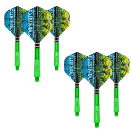 RED DRAGON Peter Wright Snakebite Hardcore Dart Flights and Nitrotech Dart Shaft Combos - 2 Sets per Pack
