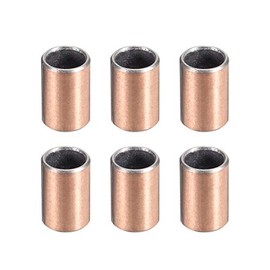 sourcing map Sleeve Bearing 8 mm Bore x 10 mm Outer Diameter x 15 mm Length Plain Bearings Rolled Oil-Free Bushings Pack of 6