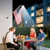 Flag Pole Light Solar Powered 3 Mode Metal Clamps Fits