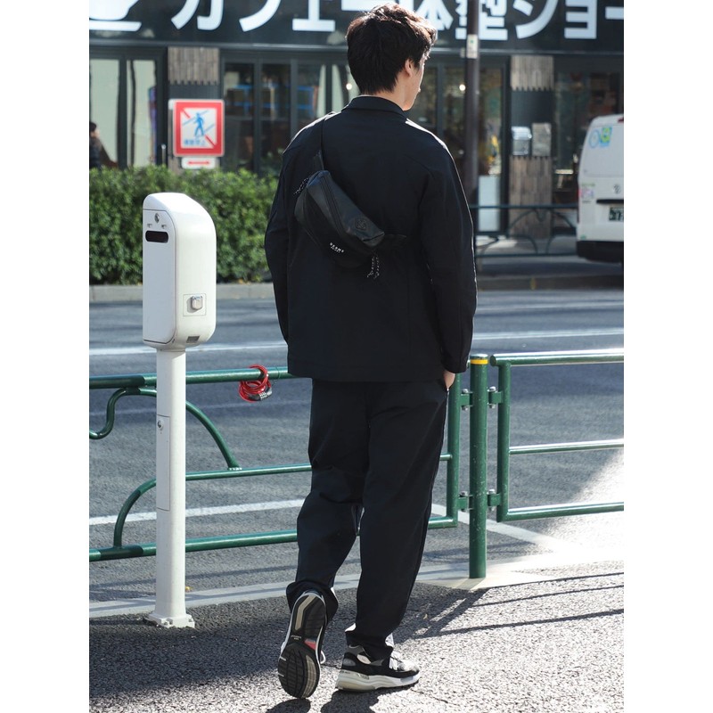 Beams Heart Men's Campus Bag Twist Zip Mini Pouch, Black2