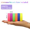 KIWIHUB Neon Fluorescent Gaffer Tape, 6-Color UV Blacklight Reactive Glow