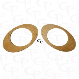 GP CAR AUDIO 6x9 to 6.5" inch Speaker Ring Adapter: Birch Wood (Pair) GP CAR AUDIO 0.25" thic