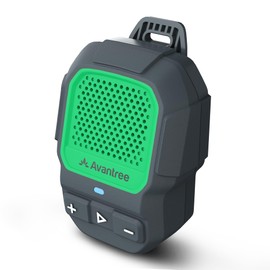 Avantree HomeBuddy - Wearable Mini Bluetooth Speaker with Auracast, 15hr Playtime & IP67 Waterproof, Clip-On Portable Personal Audio for Music & Calls, for Indoor & Outdoor Use - Green