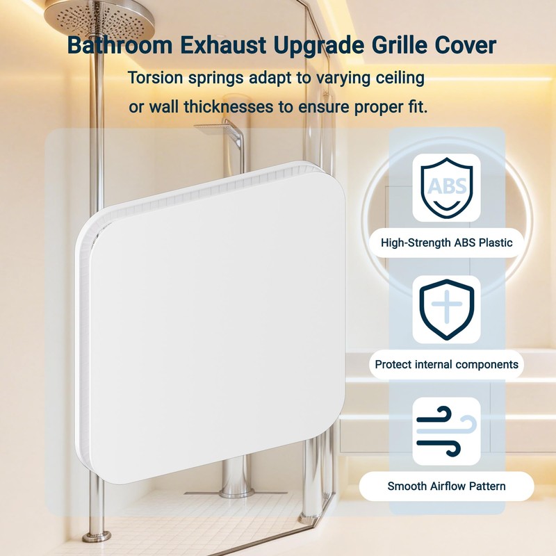FG701S Square Bathroom Exhaust Fan Grille Cover Replacement, Ventilation Fan