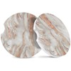 2 Pack Absorbent Car Coasters for Cup Holders,Rose Gold Marble