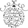 Rayher Hobby 28984000 Stamp Frohe Weihnachten (German Text), 7 x