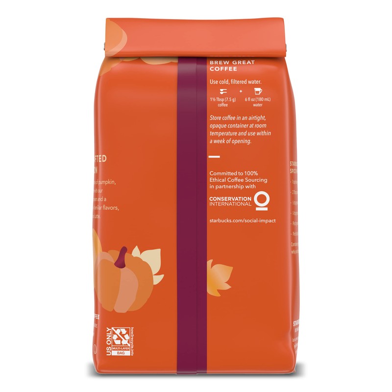 Starbucks Pumpkin Spice Flavored Ground Coffee - Warm & Balanced,
