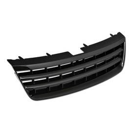 Glossy Black Horizontal Front Hood Bumper Grill Grille Guard ABS Compatible With 03-07 VW Touareg