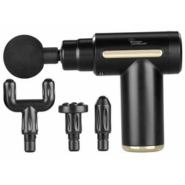 newgen medicals Akku Hand Massage: Kompaktes Akku-Hand-Massagegerät mit 4 Aufsätzen, 6 Stufen, USB, 25 W (Massagehammer, Akku Massagepistole, Fußmassagegerät)