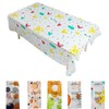 5 Pack Disposable Plastic Tablecloths,Premium Rectangle Table Cover for Yard