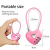 2 Pack Combination Lock, 3 Digit Heart Shaped Padlock for