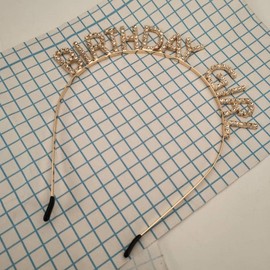 Happy Birthday Girl Headband Gold Headpiece Birthday Crown for Women Girls Birthday Tiara Headbands for Daughter BFF Birthday Hair Band Accessories for Women Girls Head Bands