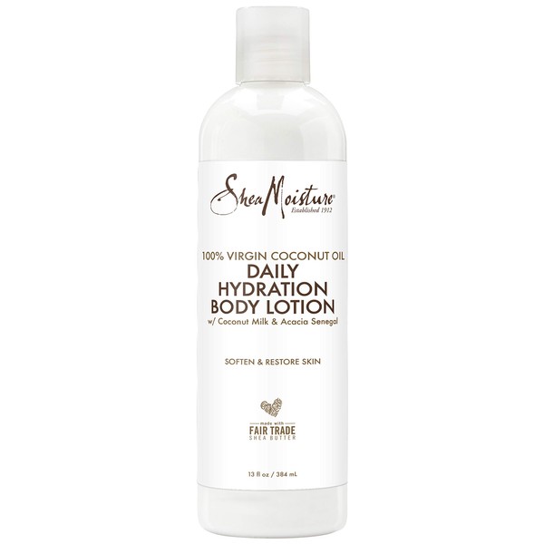 SheaMoisture 100% virgin coconut oil daily hydration body lotion moisturizer, 13 Fluid Ounce