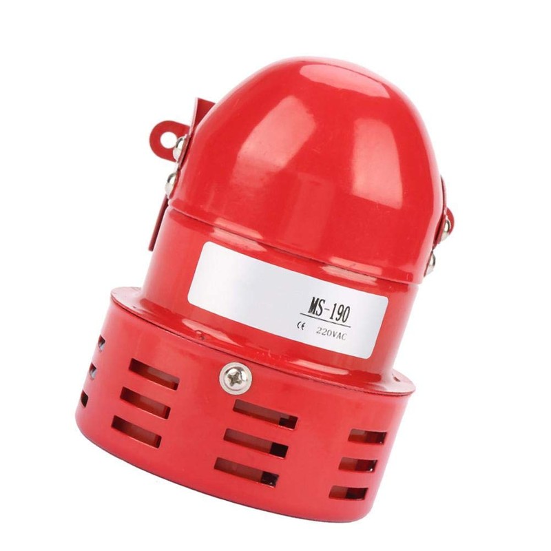 Keenso Engine Alarm, MS-190 220V 120DB Red Mini Metal Engine