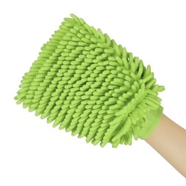 UTowels UT_1GN_Mitt XL-GRN-Mitt Microfiber Premium Chenille Wash Mitts, Green, X-Large