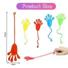 MUNSKT 25 x Clapping Hands for Children Set, Sticky Slime Hands, Ideal as Party Bags, Children's Birthday, Rubber Hand as Party Highlight for Any Birthday Box & Gift Party Bag