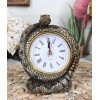 Reptile Coiled Diamondback Rattlesnake Serpent Desktop Table Clock Figurine
