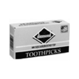 Diamond Round Toothpicks, 250-Count Boxes (Pack of 24)