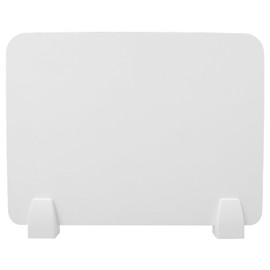 DIYEAH Privacy Shields Plastic Desk Dividers for Student Desks Plastic Sneeze Guard Board Divider Shield Classroom Materials for School Teacher White Plastic Desk Divider Board with Base, Sneeze Guard