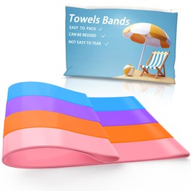 Towel Bands for Cruise & Beach Chairs - Cruise & Beach Pool Chairs Ship Essentials - Must Haves Alternative to Beach Towel Clips - Vacation Towel Bands Accessory Gifts - Thicken Towel Bands 4 PCS