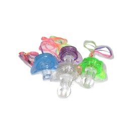 Flashing Panda Blinking Toy Pacifier Necklace (4 pieces)