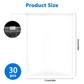 Zip Bag Large, transparent, Sock pocket