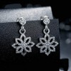 PAHALA 925 Sterling Silver Lace Floral Motif Drop Earrings