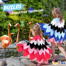 iROLEWIN Eagle Bird Costume for Kids Feather Wings and Bird Mask as Toddler Dress-up Cape Outdoor Play Toys Party Gifts