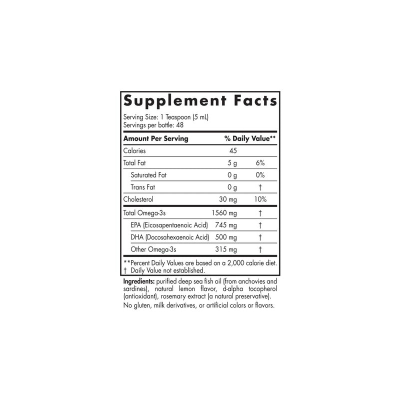 Nordic Naturals Omega-3 Lemon 237ml Fish Oils