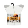 Worksite Men’s Cotton Moisture Control and Cushioned Crew Socks Comfort